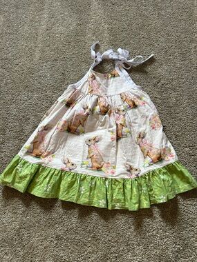 Handmade bunny sun dress size 3-5